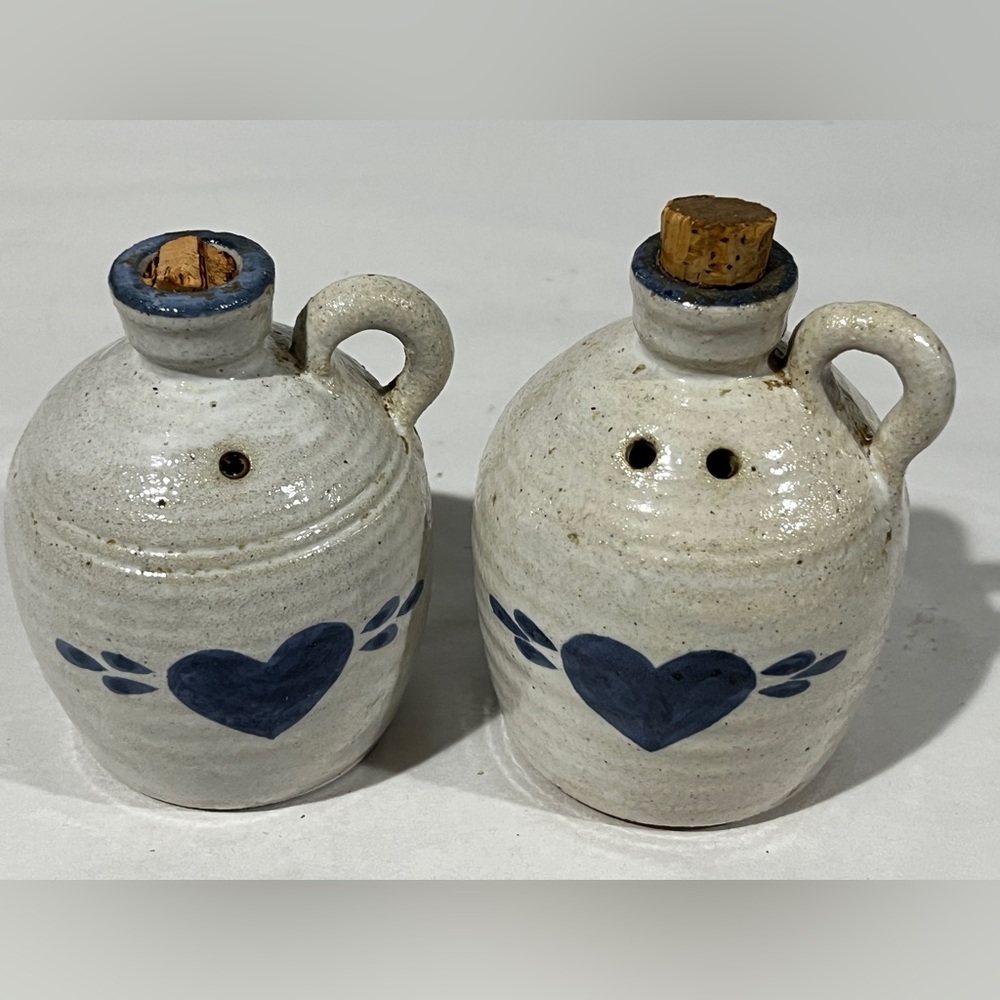 1980’s Pinewood Valley Pottery Miniature Crock Salt and Pepper Shakers Jugs with